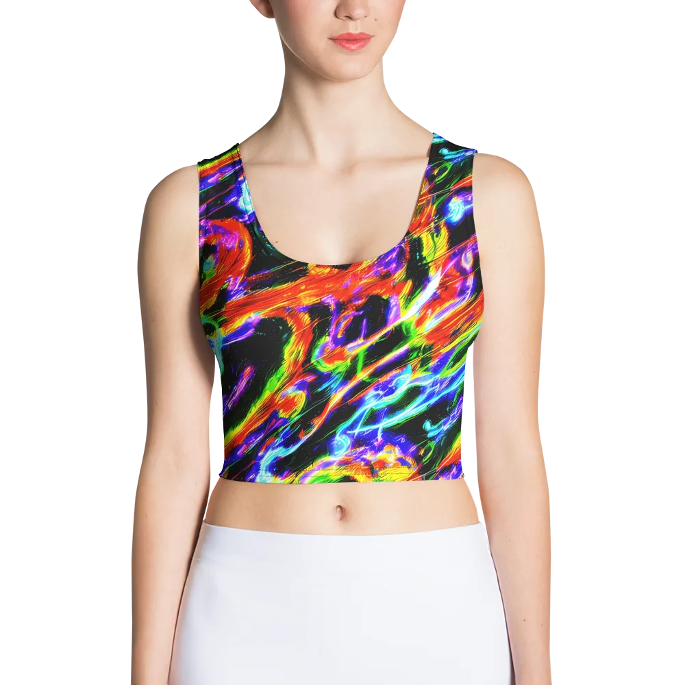 Afterglow Riot on Crop Top — Front