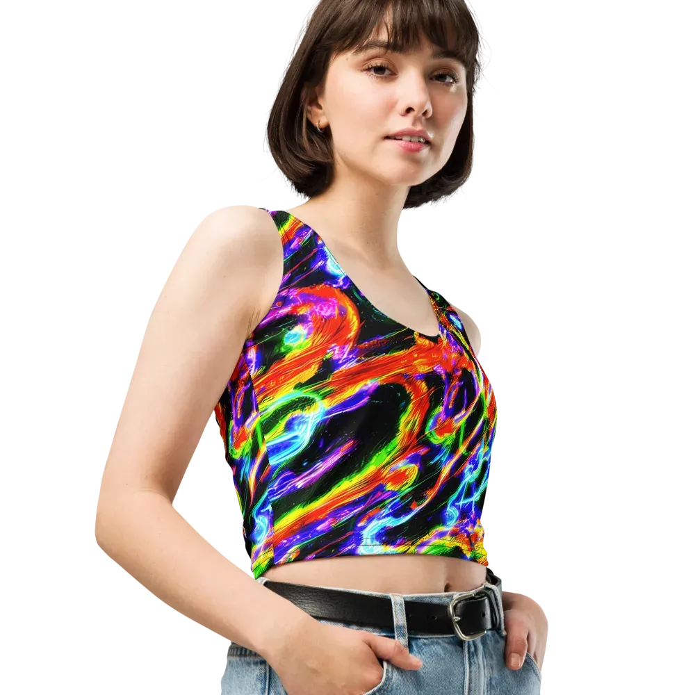 Afterglow Riot on Crop Top — Right Front