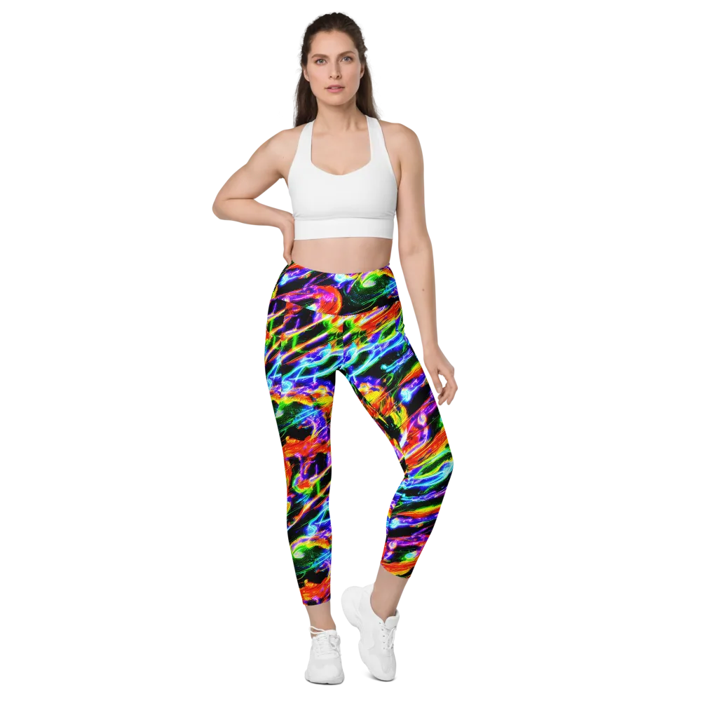 Afterglow Riot on Leggings with Pockets — Front