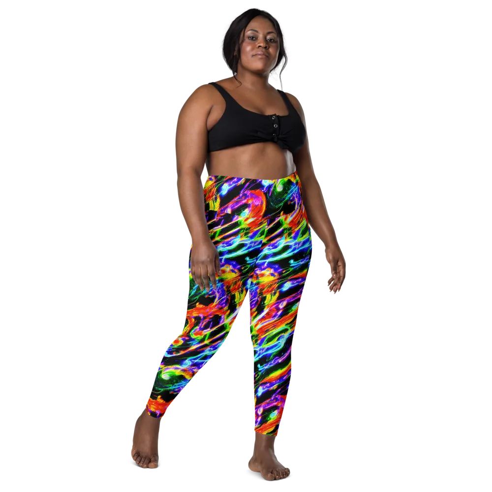 Afterglow Riot on Leggings with Pockets — Front
