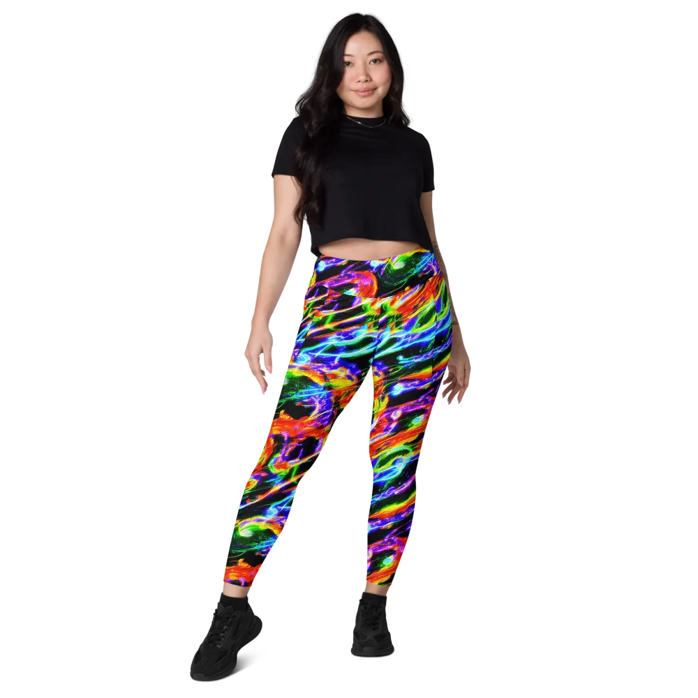Afterglow Riot on Leggings with Pockets — Front