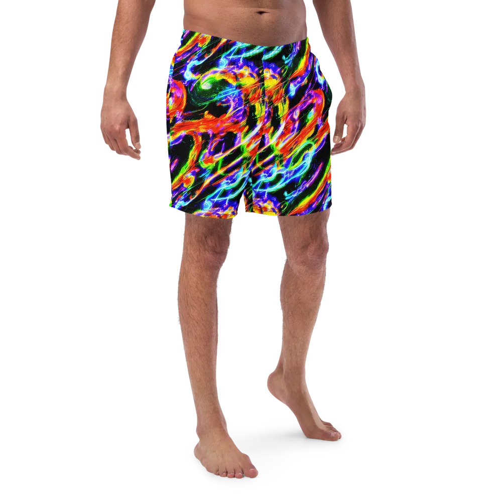 Afterglow Riot on Swim Trunks — Front