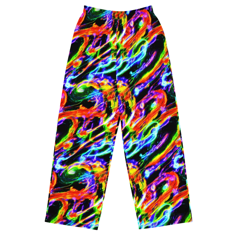 Afterglow Riot on Wide-Leg Pants — Front