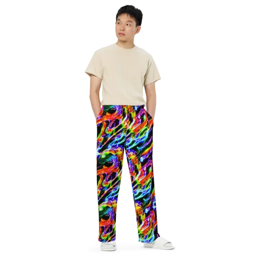 Afterglow Riot on a Wide-Leg Pants