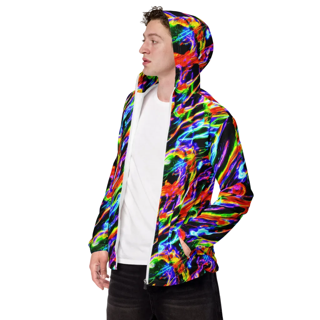 Afterglow Riot on Men's Windbreaker — Left Front