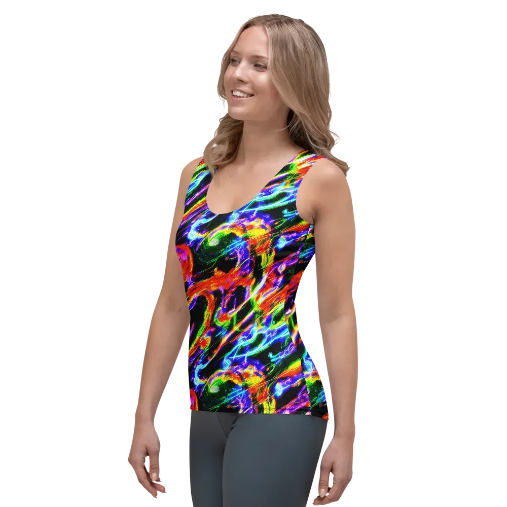 Afterglow Riot on Women's Tank Top — Left Front