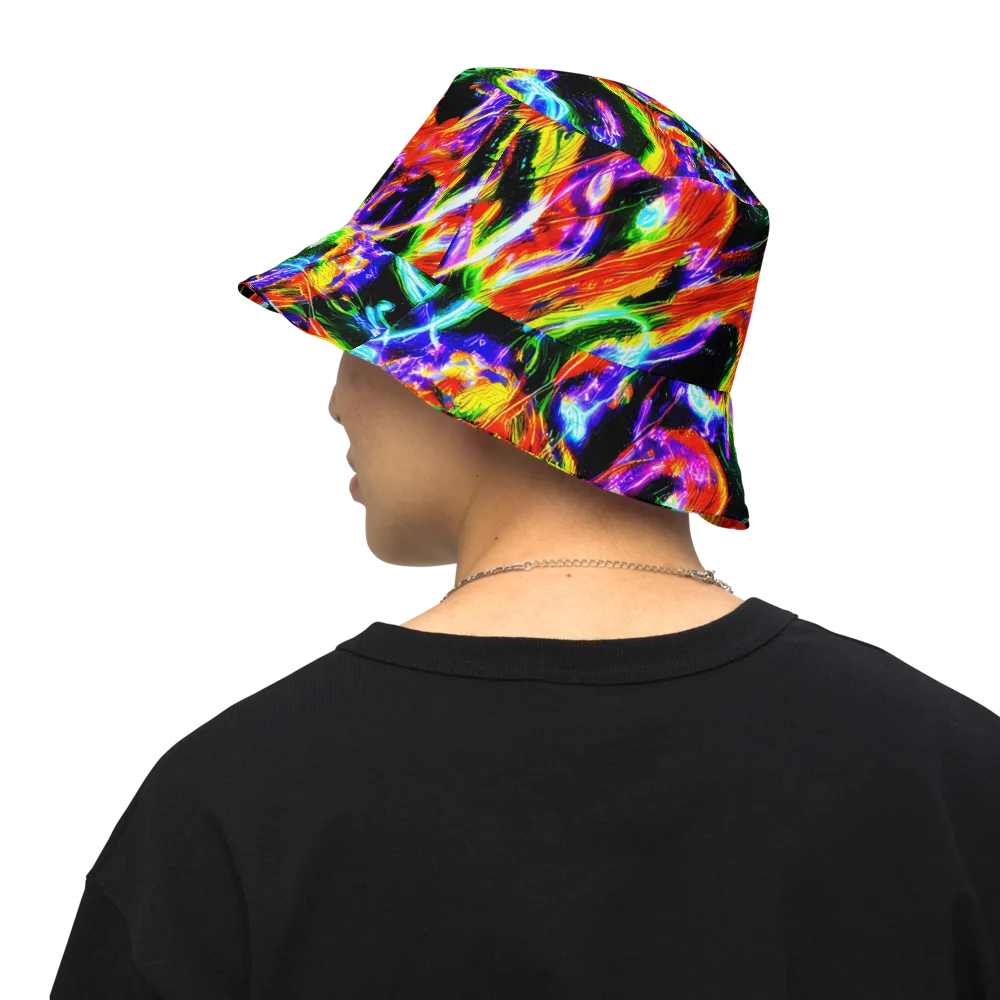 Afterglow Riot on Reversible Bucket Hat — Back Inside