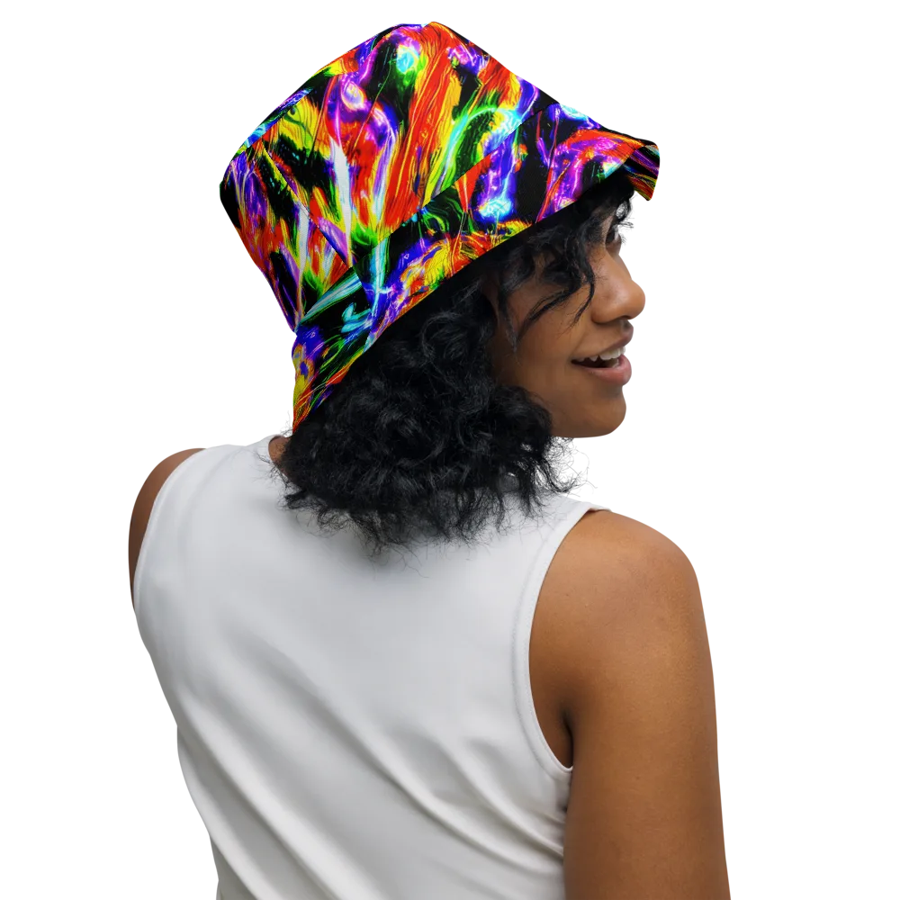 Afterglow Riot on Reversible Bucket Hat — Right Outside