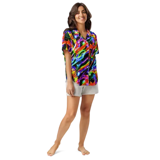 Afterglow Riot on a Women's Short Sleeve Pajama Top