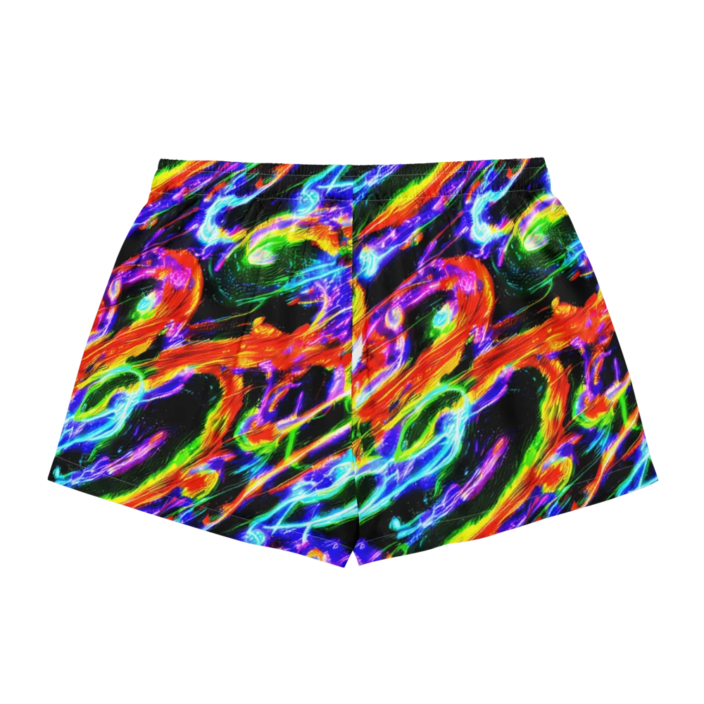 Afterglow Riot on Women's Pajama Shorts — Back
