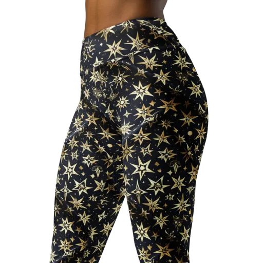 Gilded Nightfall on a Yoga Leggings