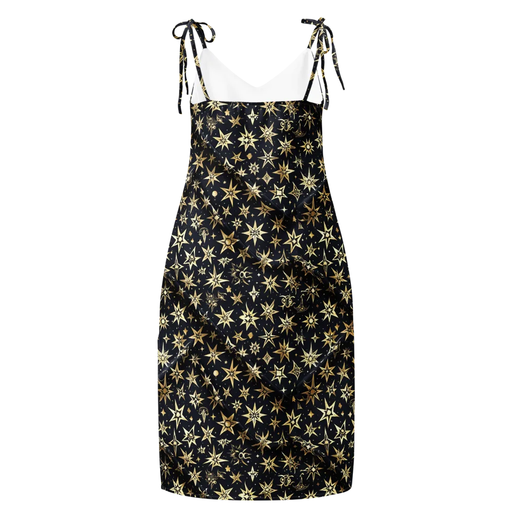 Gilded Nightfall on Slip Dress — Back