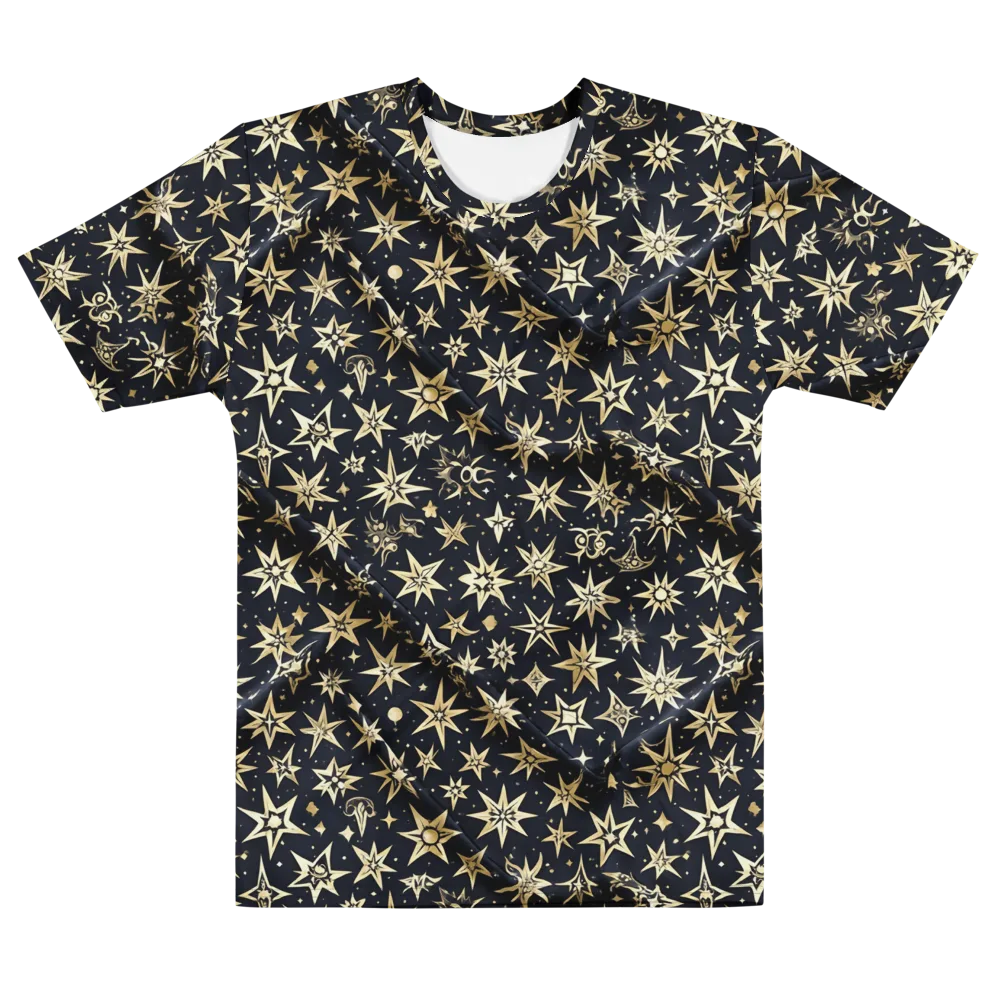 Gilded Nightfall on Men's Cotton Crew Neck T-Shirt — Front