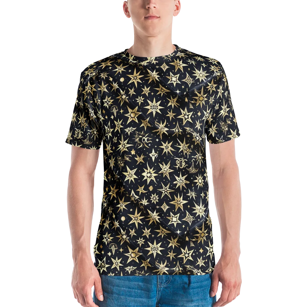Gilded Nightfall on Men's Crew Neck T-Shirt — Front