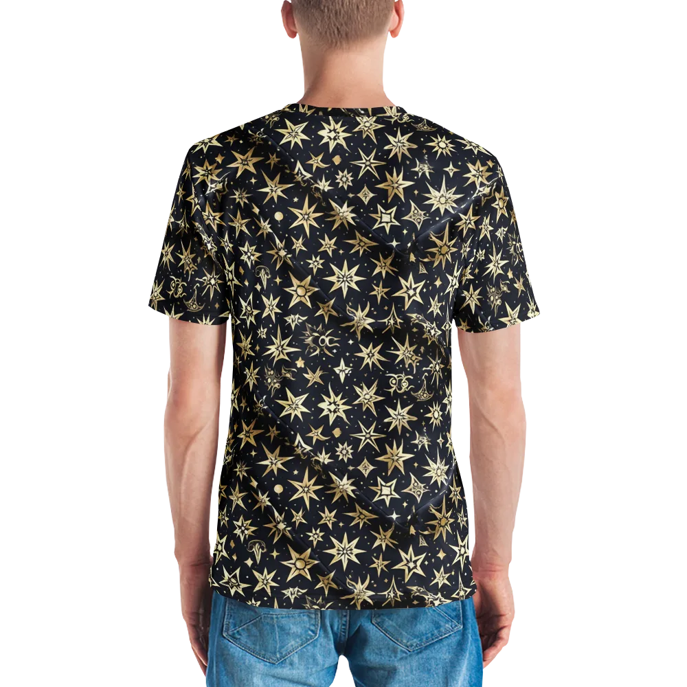 Gilded Nightfall on Men's Crew Neck T-Shirt — Back