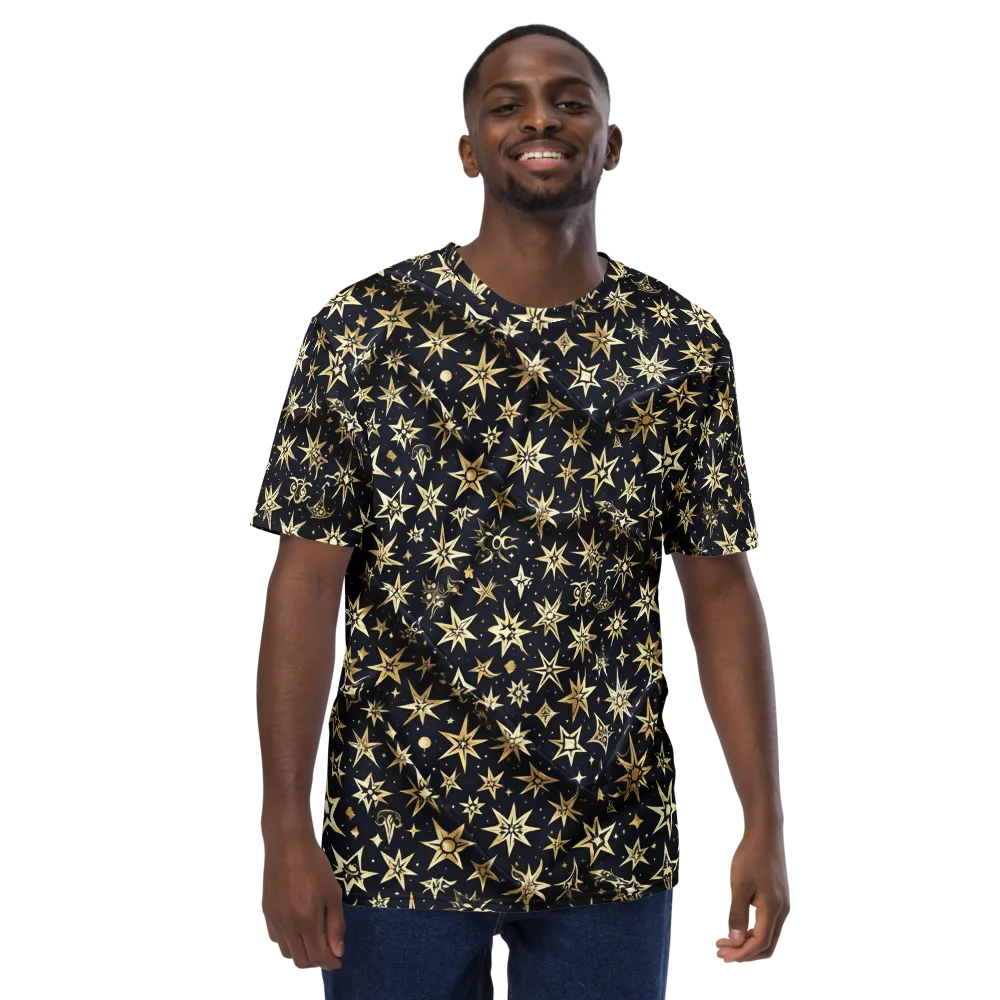 Gilded Nightfall on Men's Crew Neck T-Shirt — Front