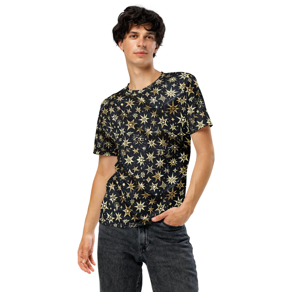 Gilded Nightfall on Men's Crew Neck T-Shirt — Front