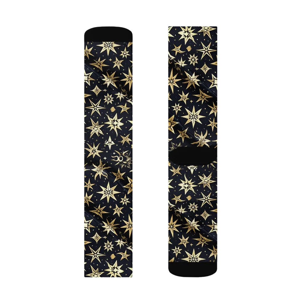 Gilded Nightfall on Socks — Right Sock