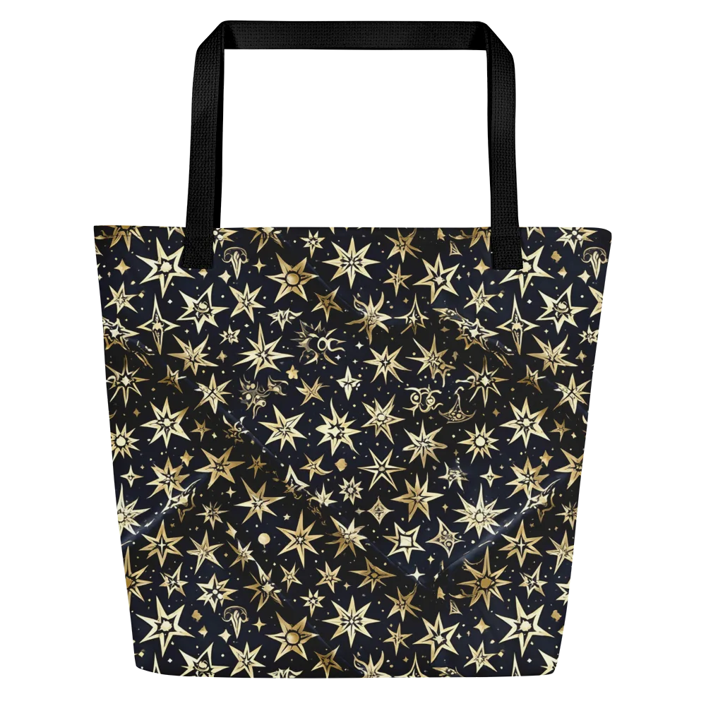 Gilded Nightfall on Large Tote Bag W/ Pocket — Front