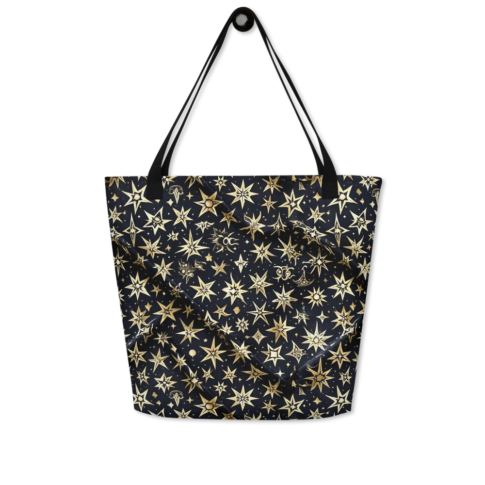 Gilded Nightfall on Large Tote Bag W/ Pocket — Front