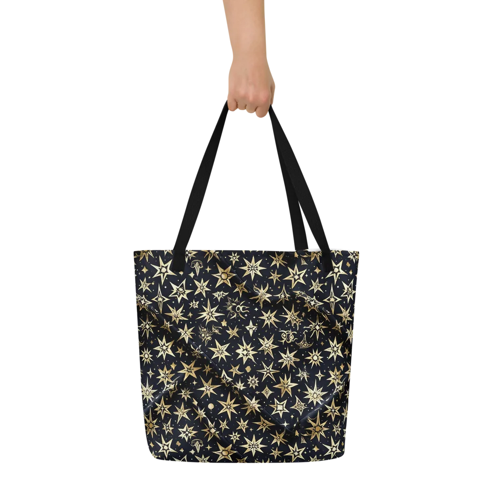 Gilded Nightfall on Large Tote Bag W/ Pocket — Front
