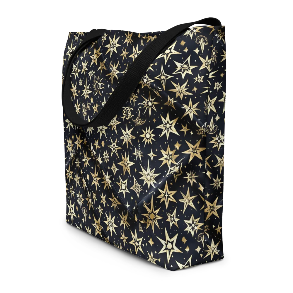 Gilded Nightfall on Large Tote Bag W/ Pocket — Front