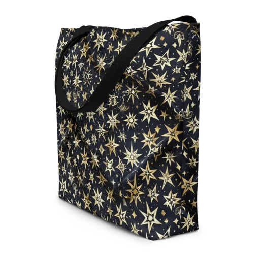 Gilded Nightfall on a Large Tote Bag W/ Pocket