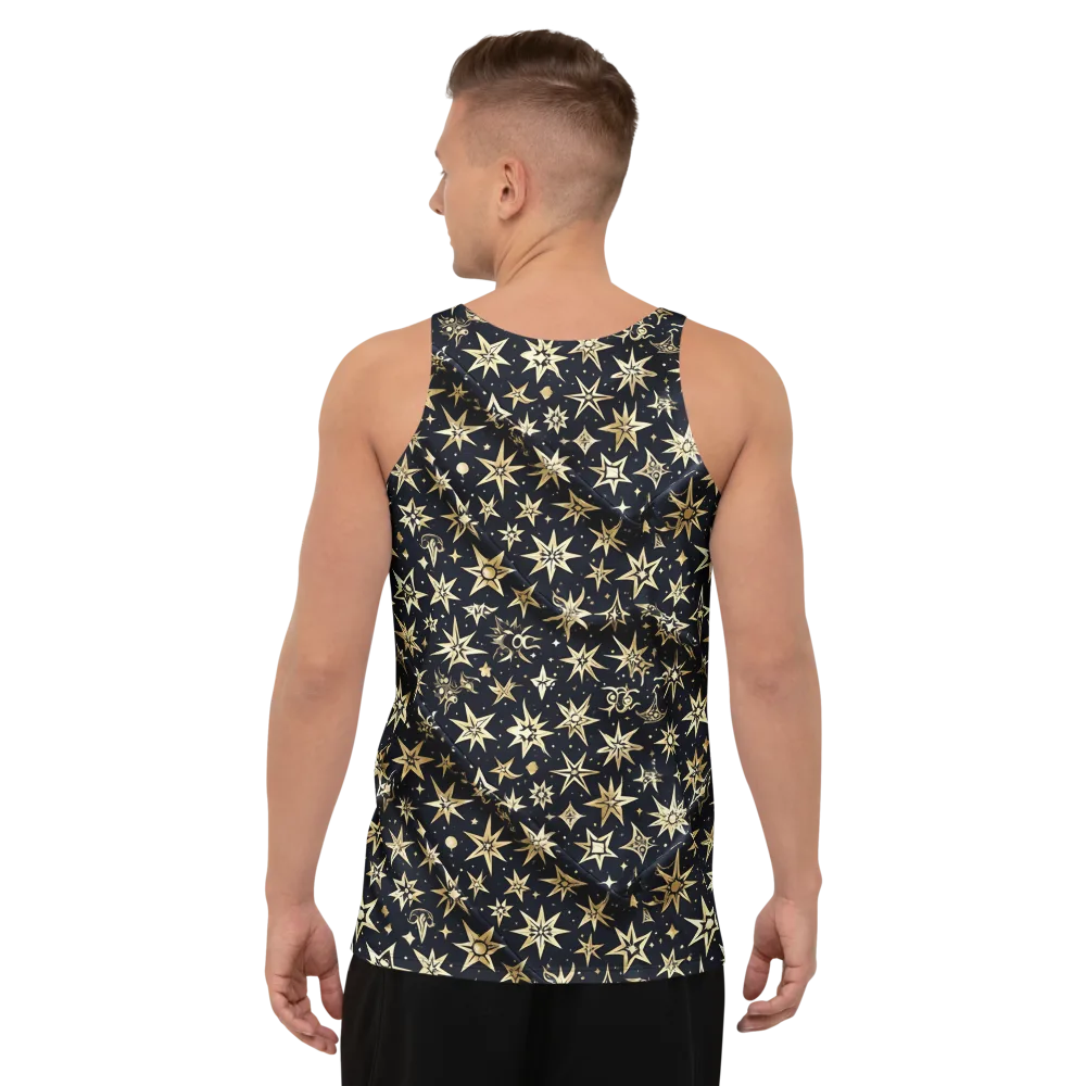 Gilded Nightfall on Men's Tank Top — Back