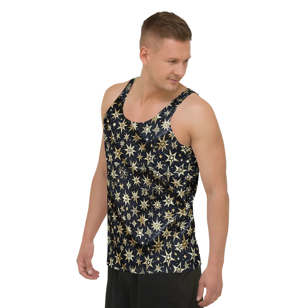 Gilded Nightfall on Men's Tank Top — Left Front