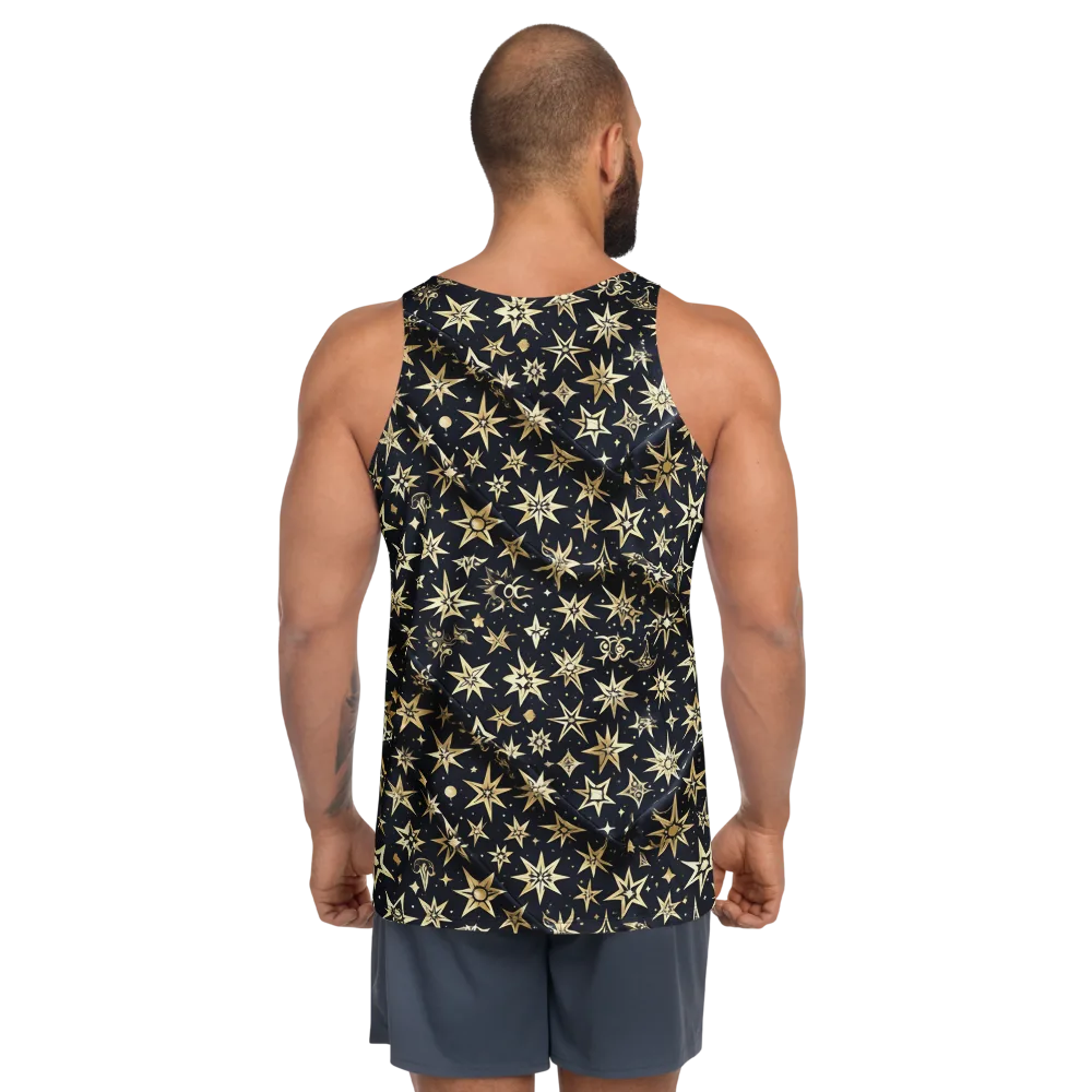 Gilded Nightfall on Men's Tank Top — Back