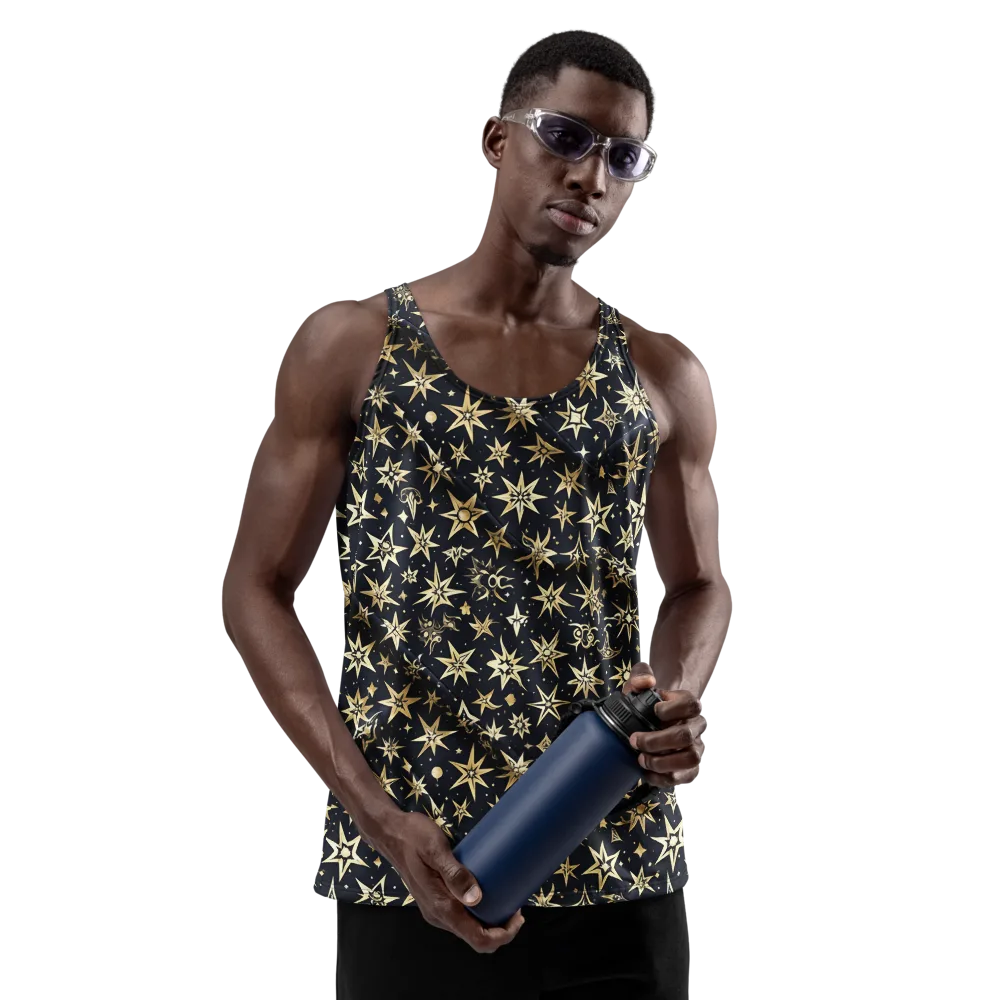 Gilded Nightfall on Men's Tank Top — Front