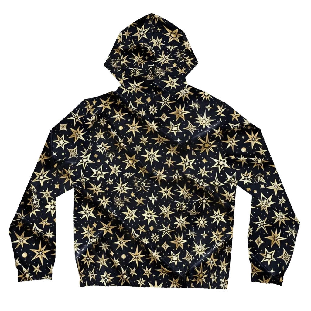Gilded Nightfall on Women's Full-Zip Hoodie — Back