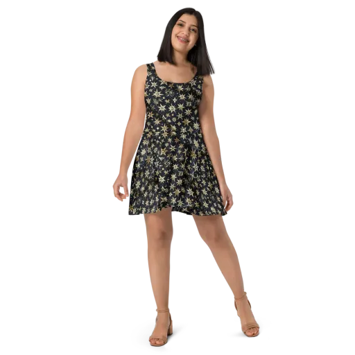 Gilded Nightfall on a Skater Dress
