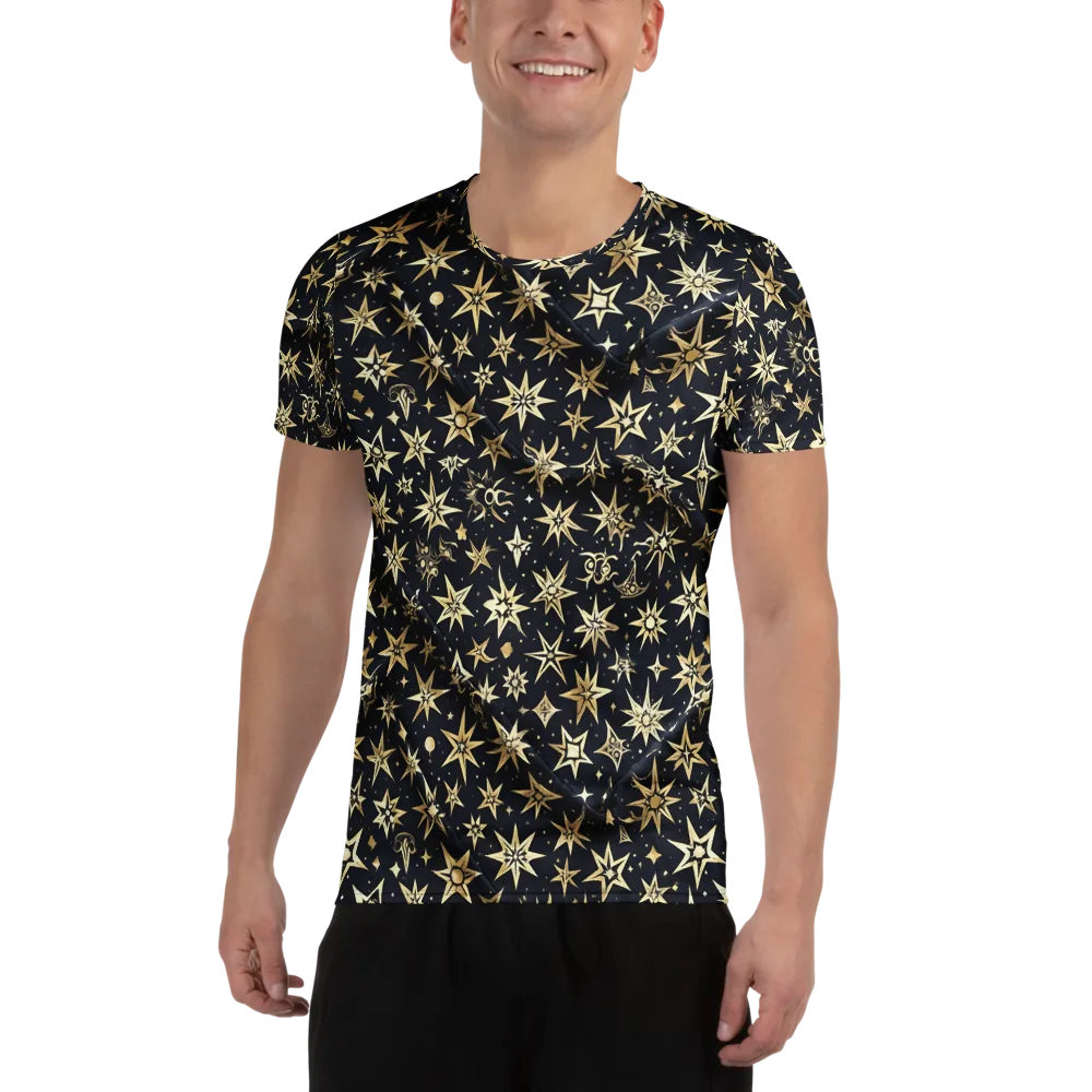 Gilded Nightfall on Men's Athletic T-Shirt — Front