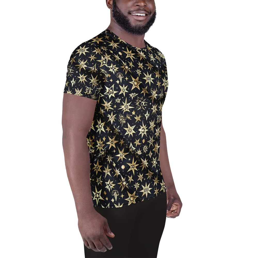 Gilded Nightfall on Men's Athletic T-Shirt — Right