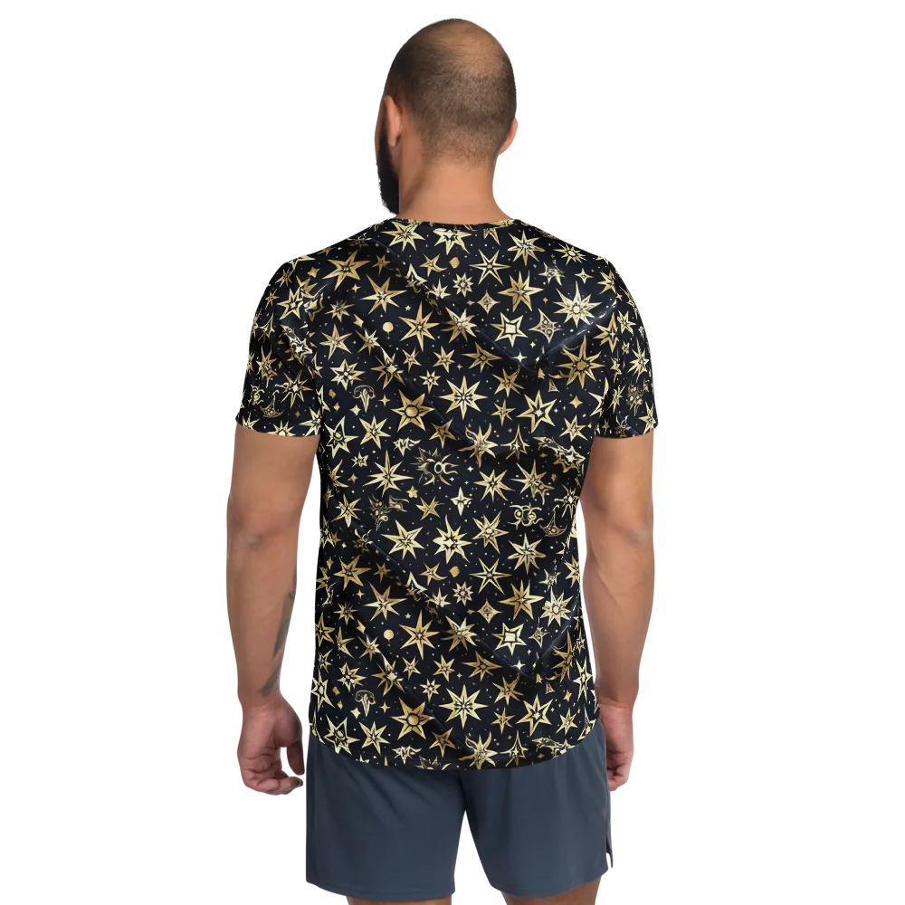 Gilded Nightfall on Men's Athletic T-Shirt — Back