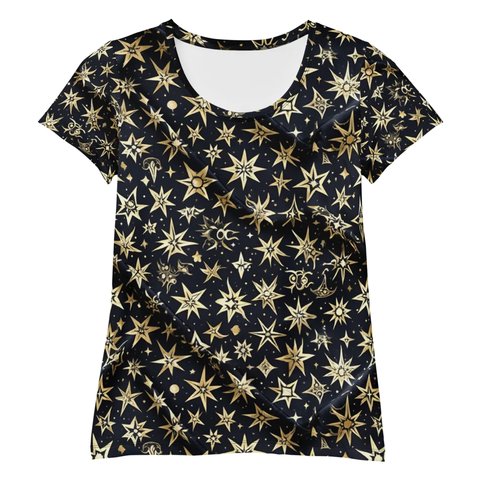 Gilded Nightfall on Women's Athletic T-Shirt — Front