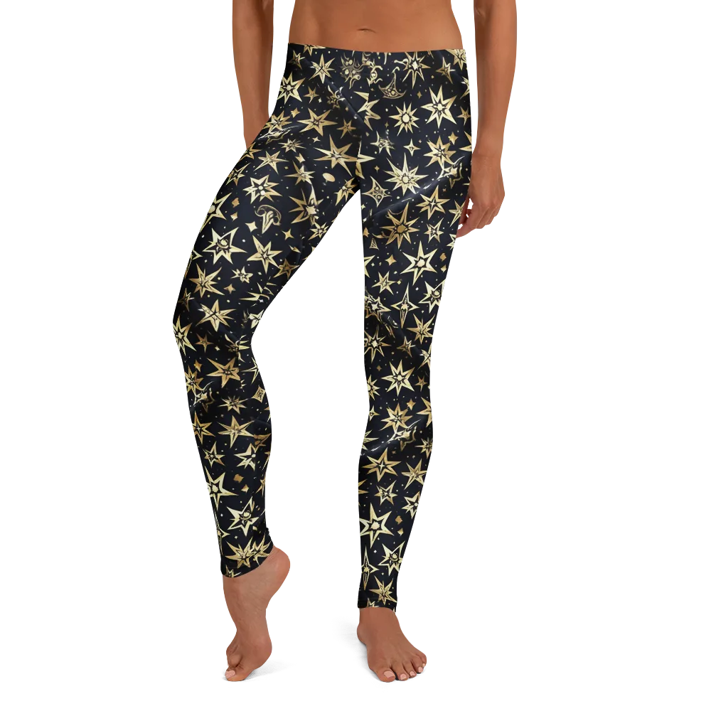 Gilded Nightfall on Leggings — Front