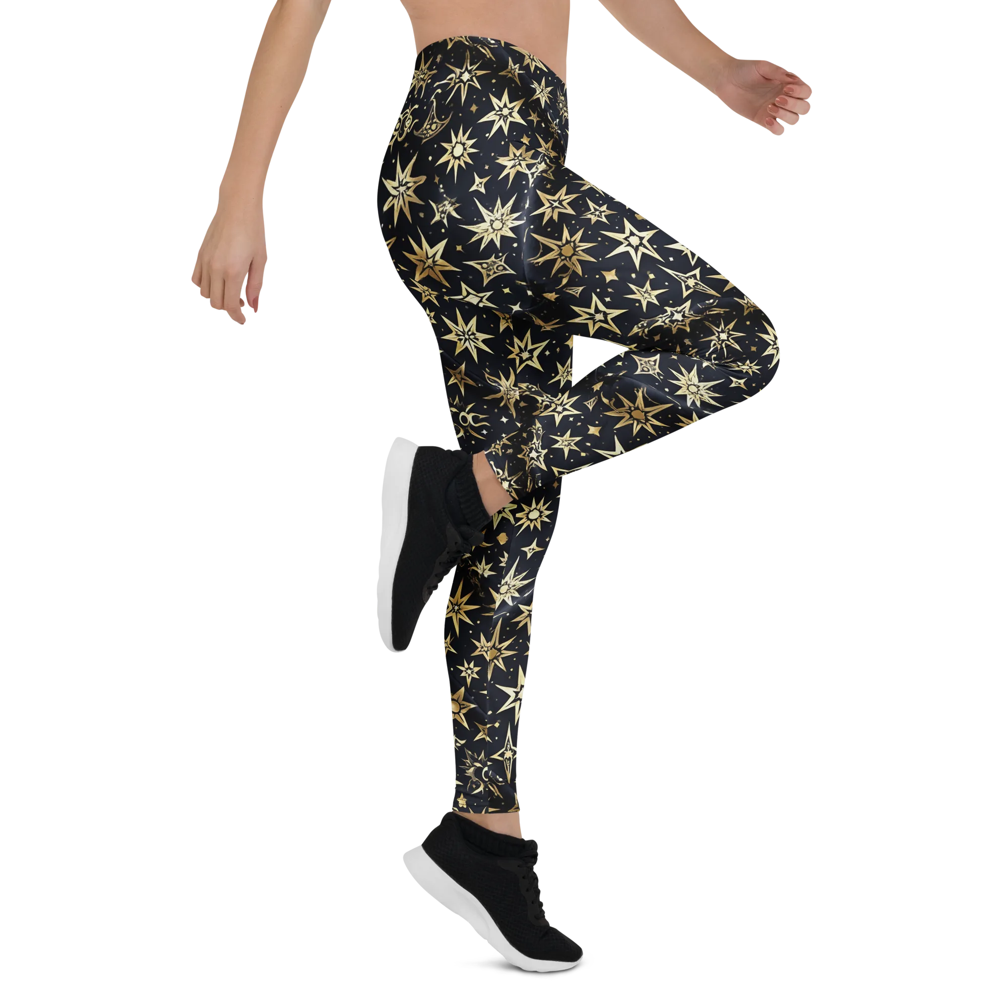 Gilded Nightfall on Leggings — Right