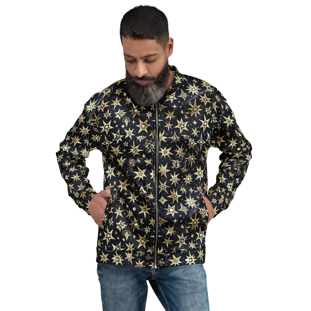 Gilded Nightfall on Bomber Jacket — Front