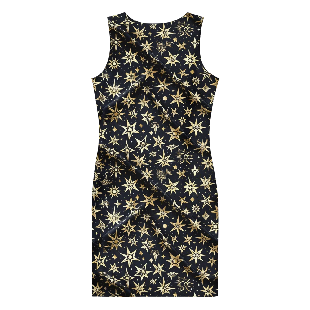 Gilded Nightfall on Bodycon Dress — Back
