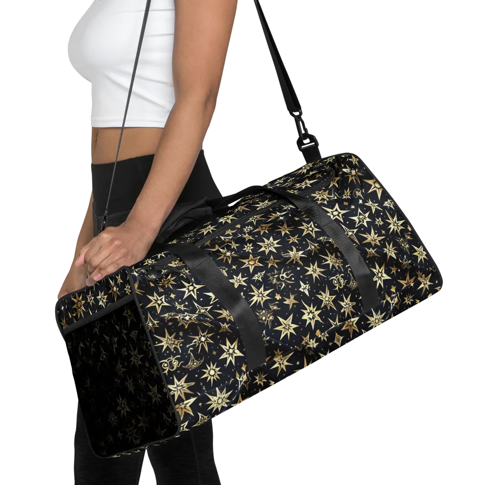 Gilded Nightfall on Duffle Bag — Front