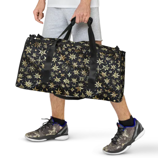 Gilded Nightfall on a Duffle Bag