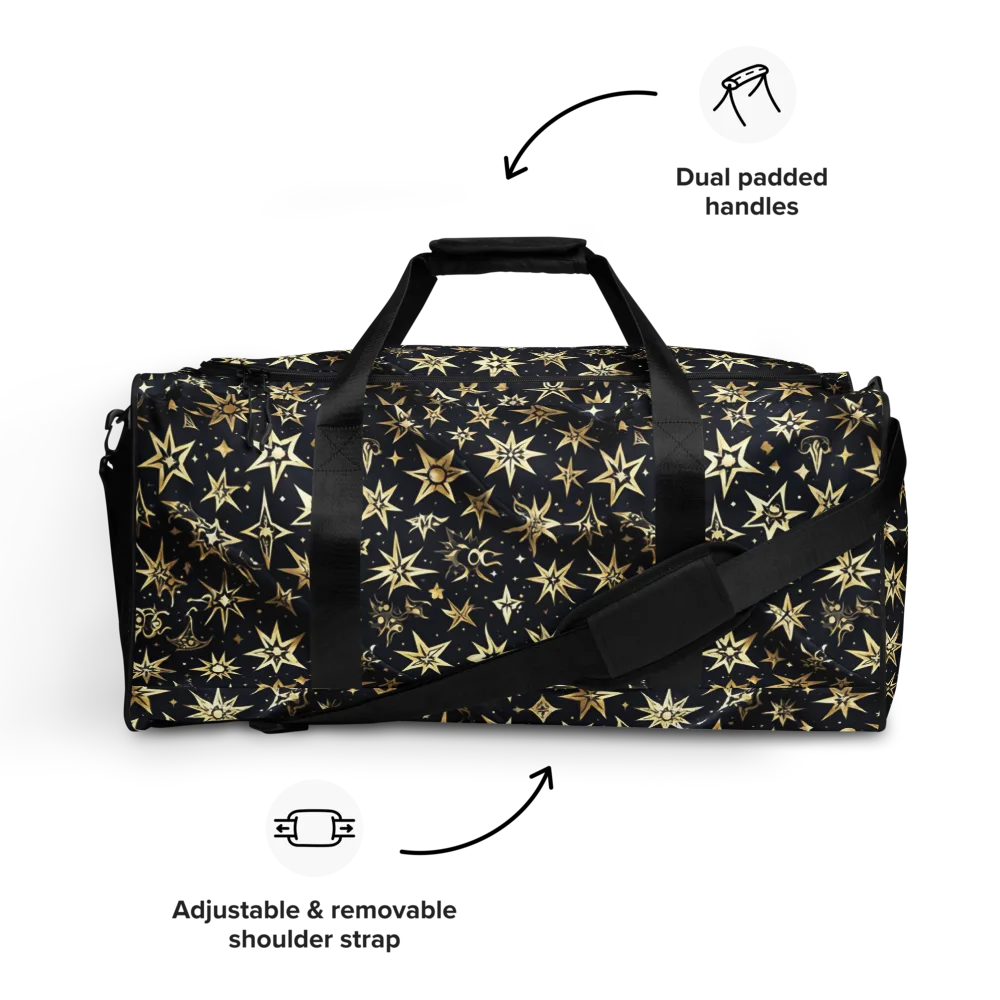 Gilded Nightfall on Duffle Bag — Front