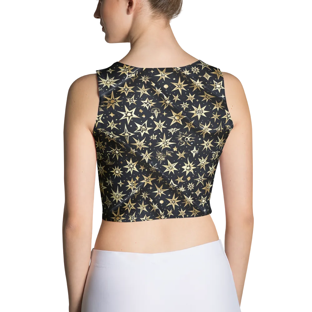 Gilded Nightfall on Crop Top — Back