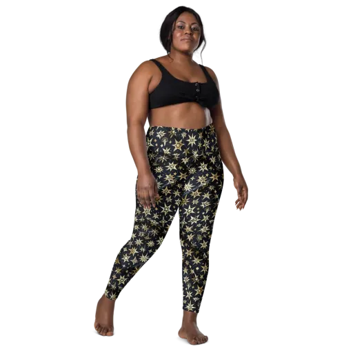 Gilded Nightfall on a Leggings with Pockets