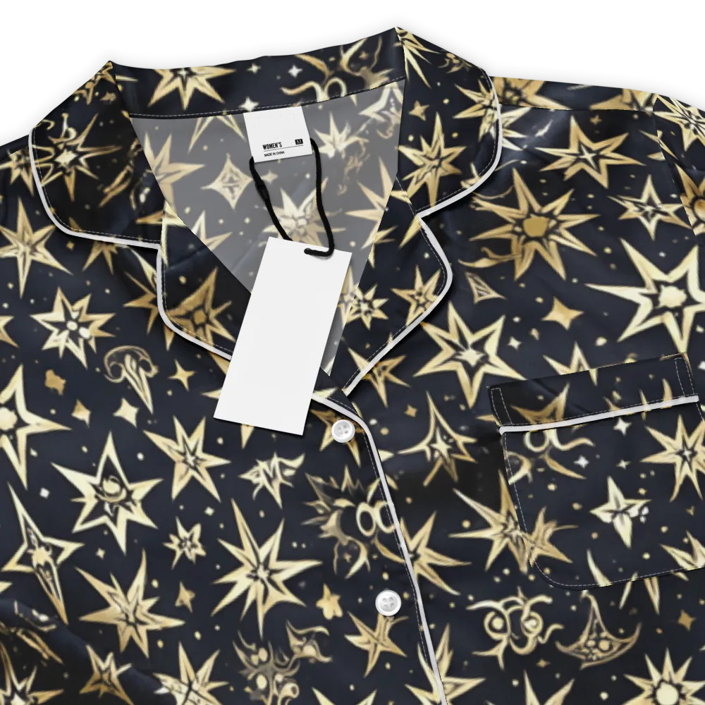 Gilded Nightfall on Women's Short Sleeve Pajama Top — Product details