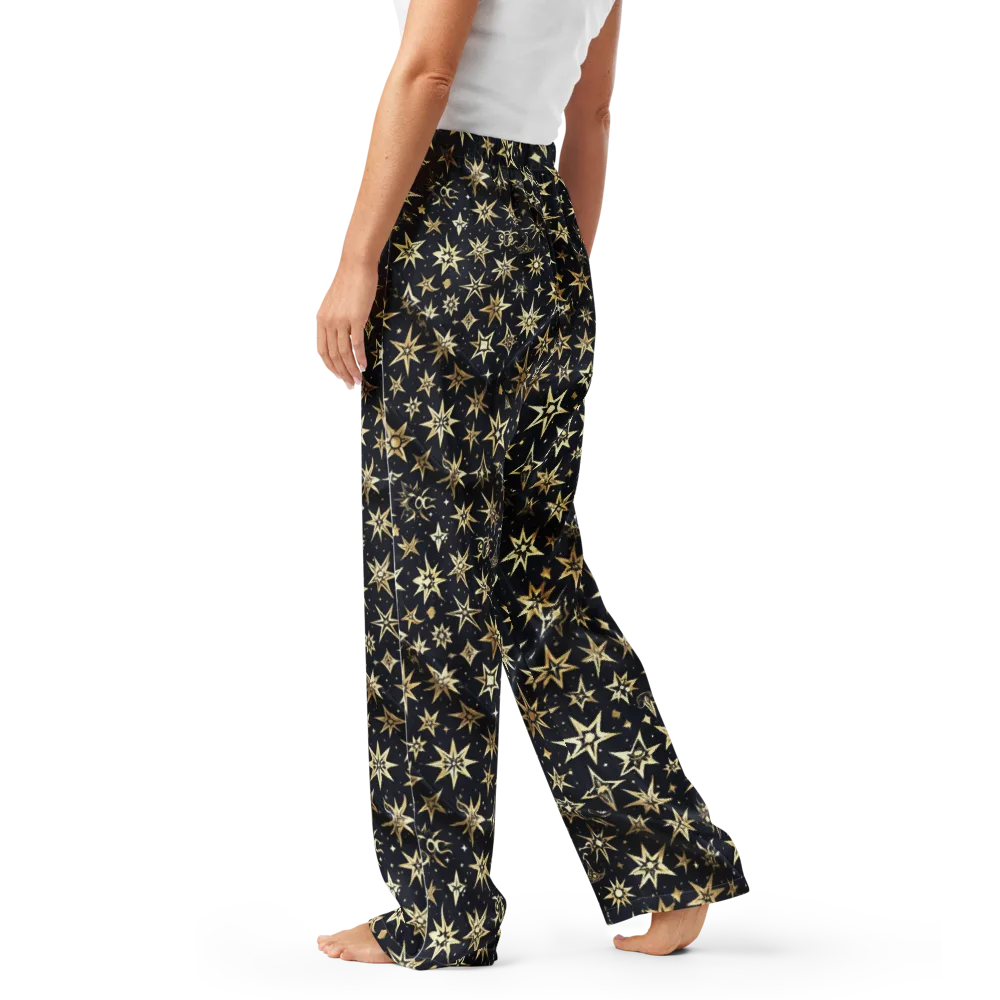Gilded Nightfall on Women's Pajama Pants — Left