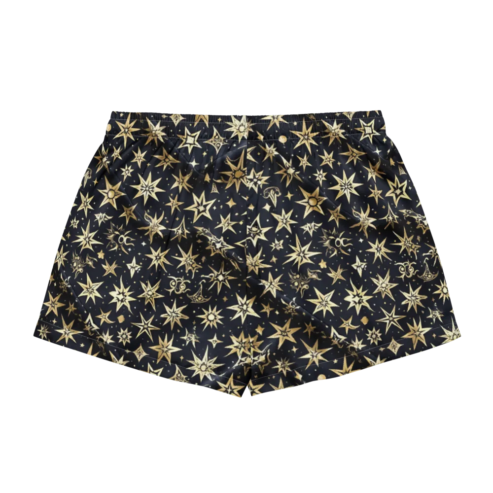 Gilded Nightfall on Women's Pajama Shorts — Back