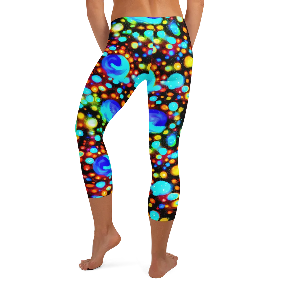 Prismatic Orbits on Capri Leggings — Back